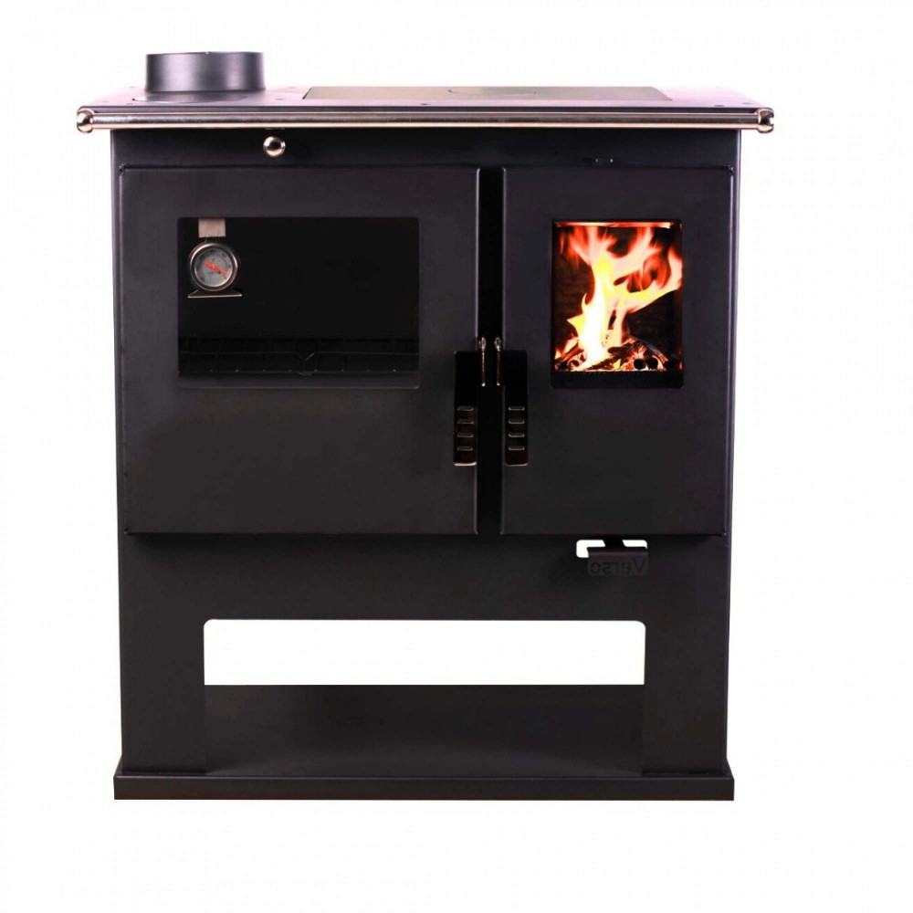 Malkas plīts Verso CS Inox ar nerūsējošā tērauda cepeškrāsni, Kreisā, 7.7kW | Malkas krāsnis ar cepeškrāsni | Malkas krāsnis |