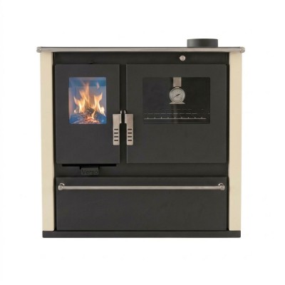 Malkas plīts Verso CS Plus ar nerūsējošā tērauda cepeškrāsni un tērauda virsmu, Ziloņkaula, Labā, 7.7kW - Verso