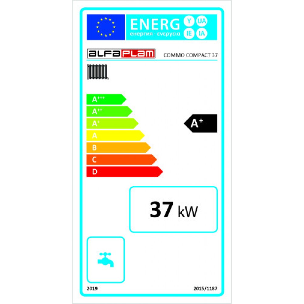 Granulu katls Alfa Plam Commo Compact 37, 37 kW | Granulu katli | Granulas |