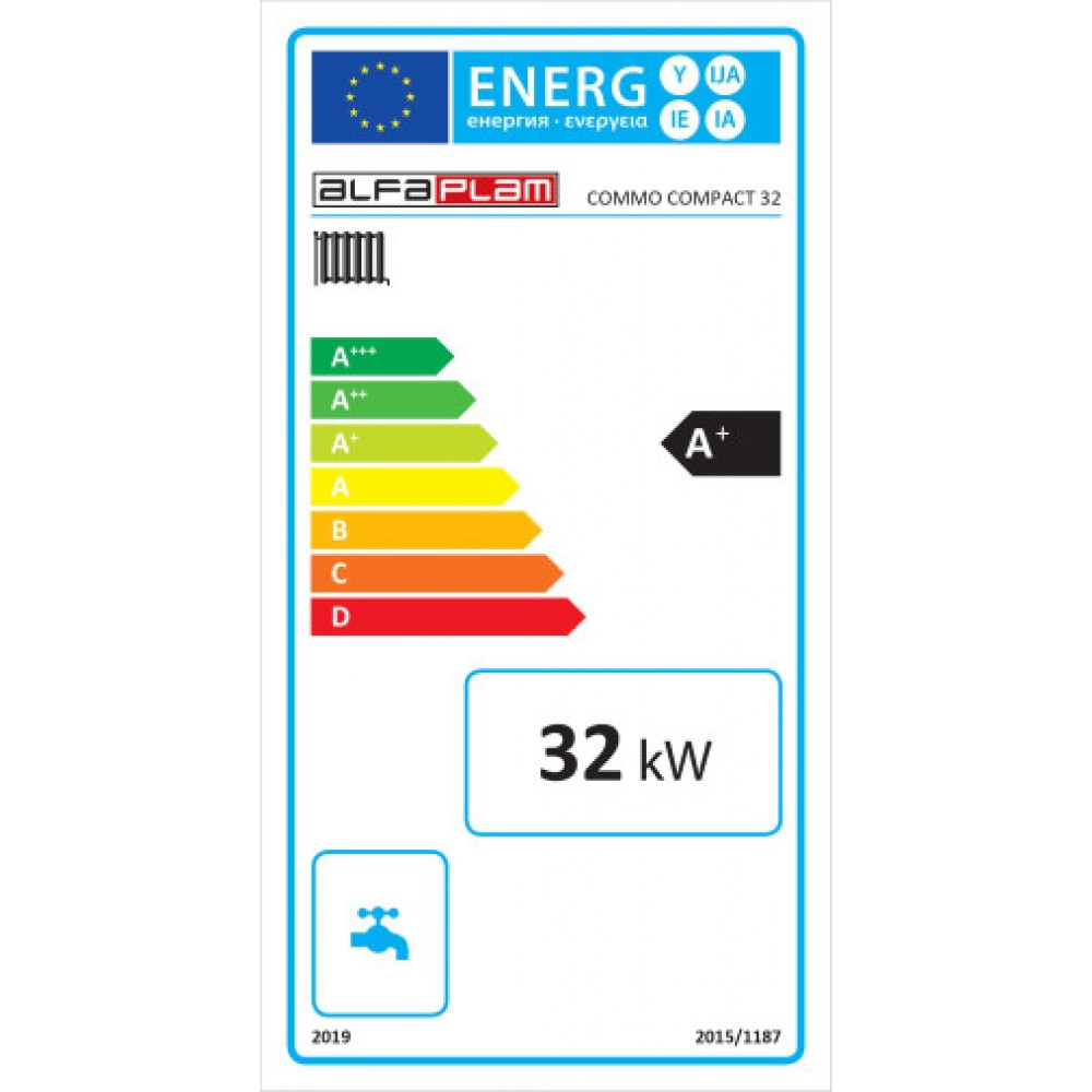 Granulu katls Alfa Plam Commo Compact 32, 32 kW | Granulu katli | Granulas |