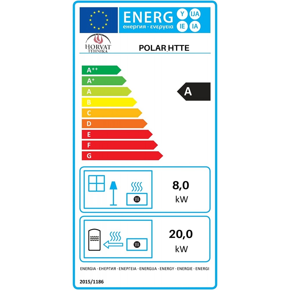 Malkas plīts ar centrālapkuri Horvat Polar HTTE, 28 kW | Malkas plītis | Malka |