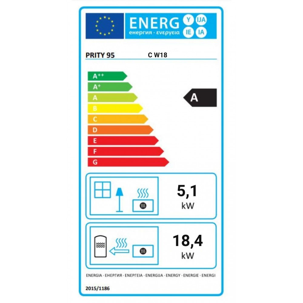 Kamīns ar centrālapkuri Prity C W18, 23.5kw | Kamīni ar centrālapkuri | Kamīni |