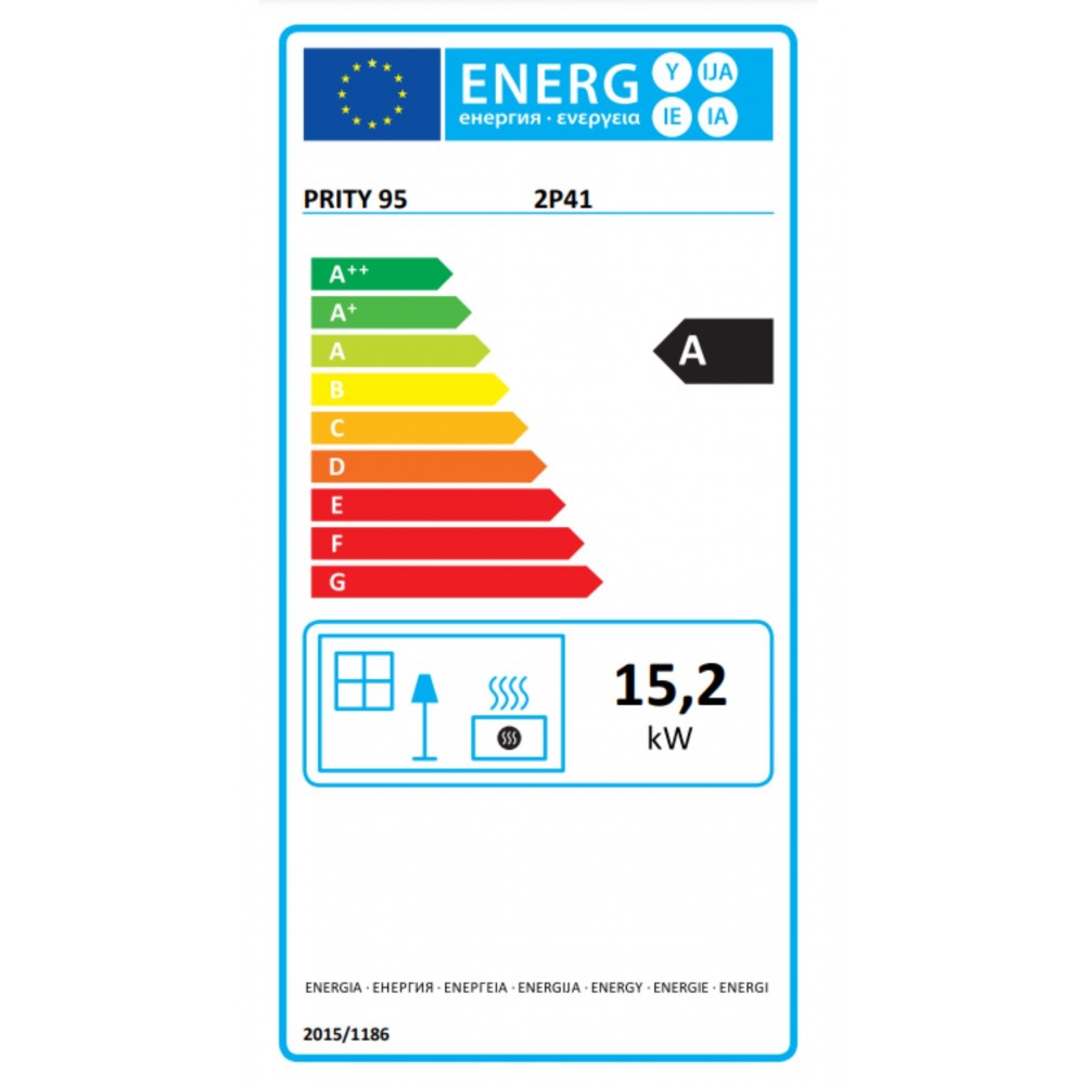 Malkas plīts Prity 2P41, 15.2kW | Malkas plītis | Malka |