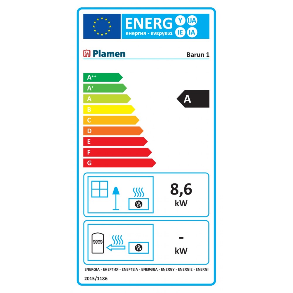 Kamīna kurtuve Plamen Barun 1, Siltuma jauda 8.6kw | Čuguna kamīni | Kamīni |