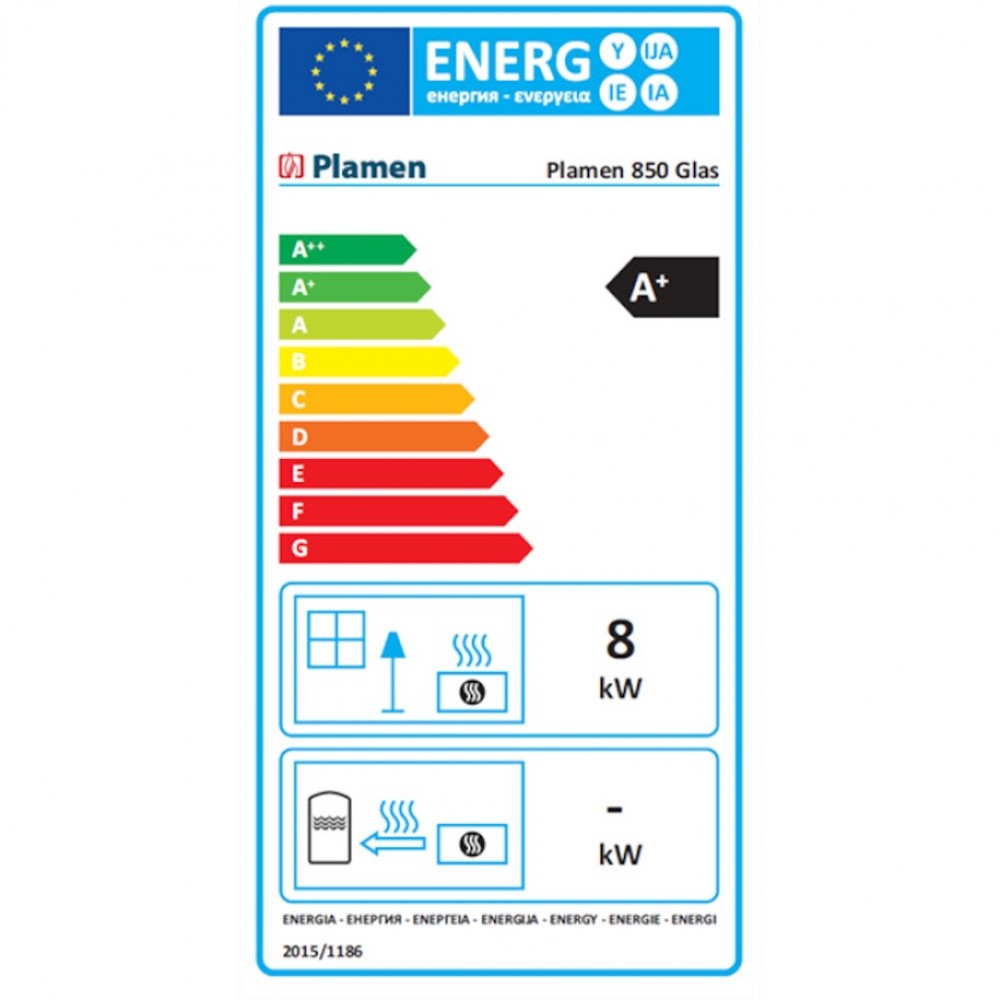 Malkas plīts Plamen 850 Glas N, 8kW | Malkas krāsnis ar cepeškrāsni | Malkas krāsnis |