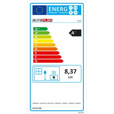 Granulu krāsns Alfa Plam Luca, Sarkans, 8 kW - Preču salīdzināšana