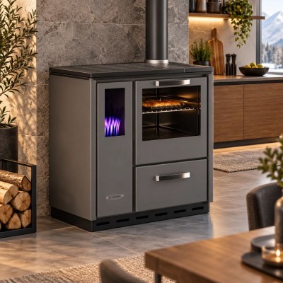 Eļļas krāsns ar plītie Balkan Energy MASINA, 10kW - Eļļas krāsns