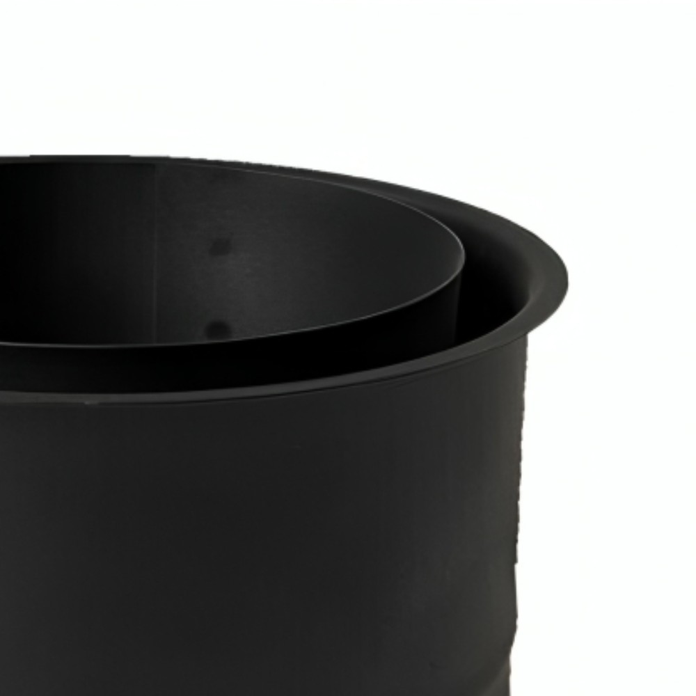 Dubultā dūmvada rozete MK NERO, tērauds, melns, 115mm, Ø150 | Dūmvadu caurules | Skursteņi |