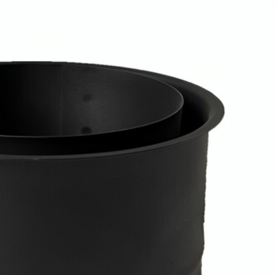 Dubultā dūmvada rozete MK NERO, tērauds, melns, 115mm, Ø130, Biezums 2mm - Preču salīdzināšana