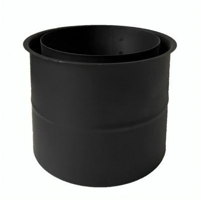Dubultā dūmvada rozete MK NERO, tērauds, melns, 115mm, Ø130, Biezums 2mm - Preču salīdzināšana