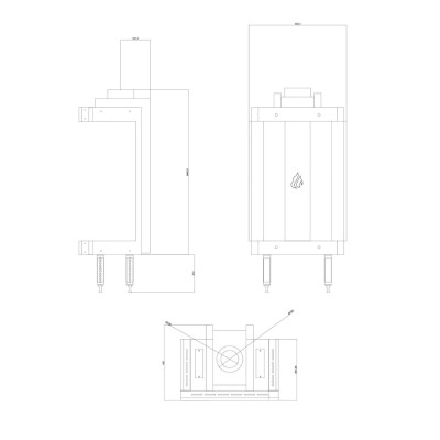 Gāzes kamīns Velmora Fire GAS STANDING PANORAMA, 3.9kW - 6.0kW - Kamīni