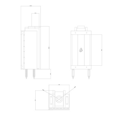 Gāzes kamīns Velmora Fire GAS STANDING STRAIGHT, 3.9kW - 6.0kW - Kamīni