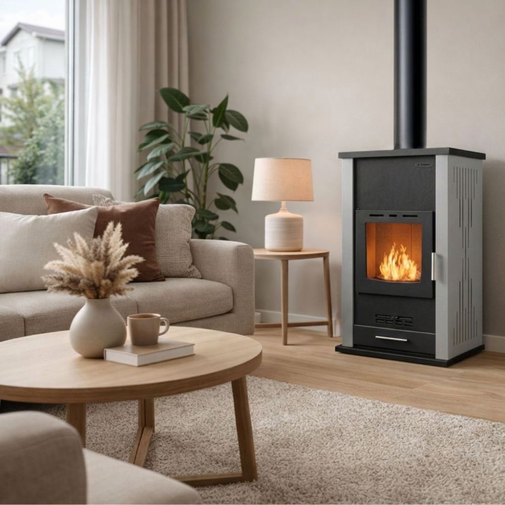 Malkas krāsns ar centrālapkuri Velmora Fire ATS HYDRO pelēka, 33kW | Malkas krāsnis ar centrālo apkuri | Malkas krāsnis |