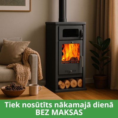 Malkas krāsns ar cepeškrāsni Balkan Energy Troy, 7.8kW - Malkas krāsnis