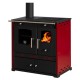 Malkas plīts Prometey Perfect Eco Lux ar kreiso dūmvadu, bordo, 7.5kW |  |  |