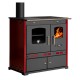 Malkas plīts Prometey Perfect Eco Lux ar kreiso dūmvadu, bordo, 7.5kW |  |  |