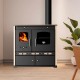 Malkas plīts Prometey Perfect Eco Lux ar labo dūmvadu, ziloņkauls, 7.5kW |  |  |