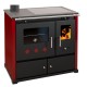 Malkas plīts Prometey Perfect Practik Lux ar keramisko plīti, kreisais dūmvads, bordo, 9.5kW |  |  |