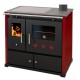 Malkas plīts Prometey Perfect Practik Lux ar keramisko plīti, labā dūmvada, bordo, 9.5kW |  |  |