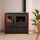Malkas plīts Prometey Perfect Practik Lux ar keramisko plīti, labā dūmvada, bordo, 9.5kW |  |  |
