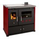 Malkas plīts Prometey Perfect Practik Lux ar keramisko plīti, labā dūmvada, bordo, 9.5kW |  |  |
