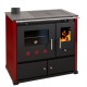 Malkas plīts Prometey Perfect Practik Lux ar kreiso dūmvadu, bordo, 9.5kW |  |  |