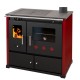 Malkas plīts Prometey Perfect Practik Lux ar labo dūmvadu, bordo, 9.5kW |  |  |