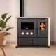 Malkas plīts Prometey Perfect Practik Lux, ziloņkauls, kreisais dūmvads, 9.5kW |  |  |