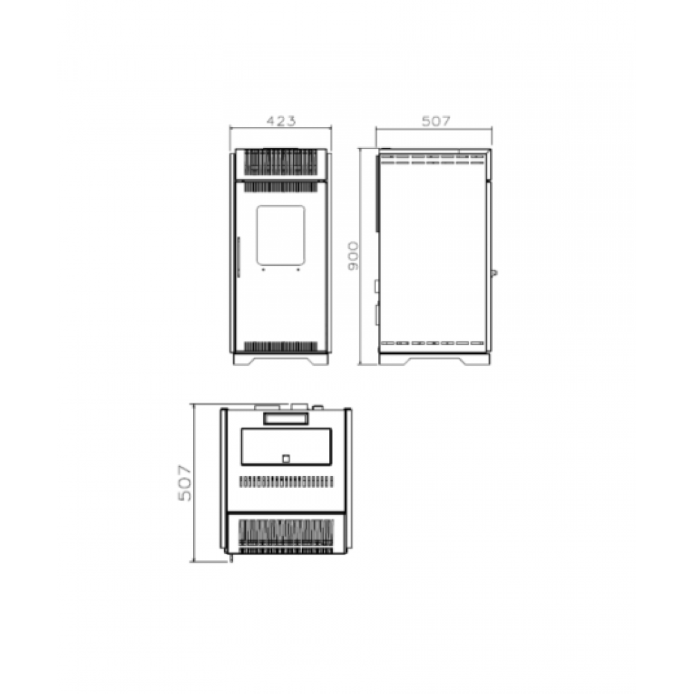 Granulu krāsns Balkan Energy P10 Black, 10 kW | Granulu krāsnis gaiss | Granulu krāsnis |