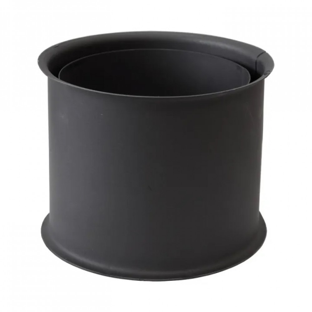 Dubultā dūmvada rozete PARKANEX, tērauds, melns, 115mm, Ø150, Biezums 2mm | Dūmvadu caurules | Skursteņi |