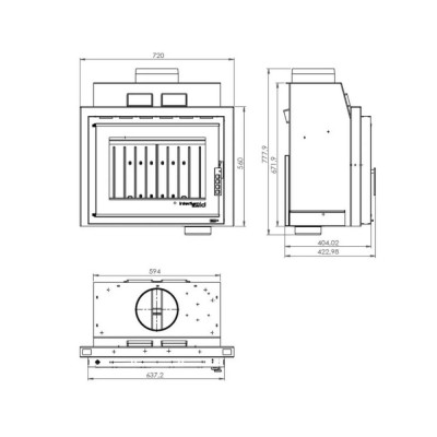 Kamīna kurtuve UNIFLAM 600 DURO S ar gaisa padevi, 10 kW - Preču salīdzināšana