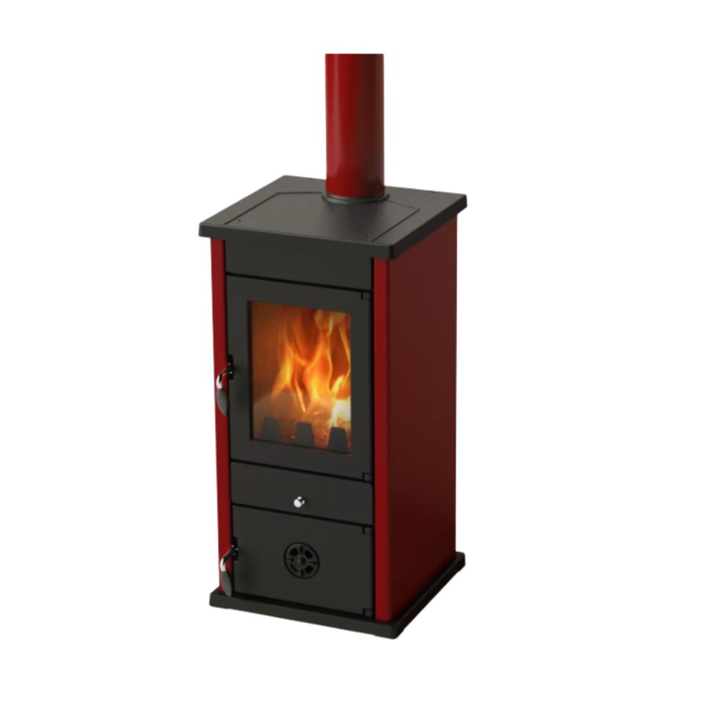 Malkas krāsns ar centrālapkuri MBS Thermo Vesta, Sarkans, 11.2 kW | Malkas krāsnis ar centrālapkuri | Malkas krāsnis |