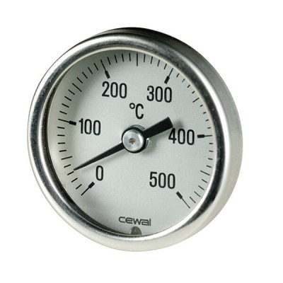 Bimetallic pyrometer Cewal, Rear stem DN40 - Centrālā apkure