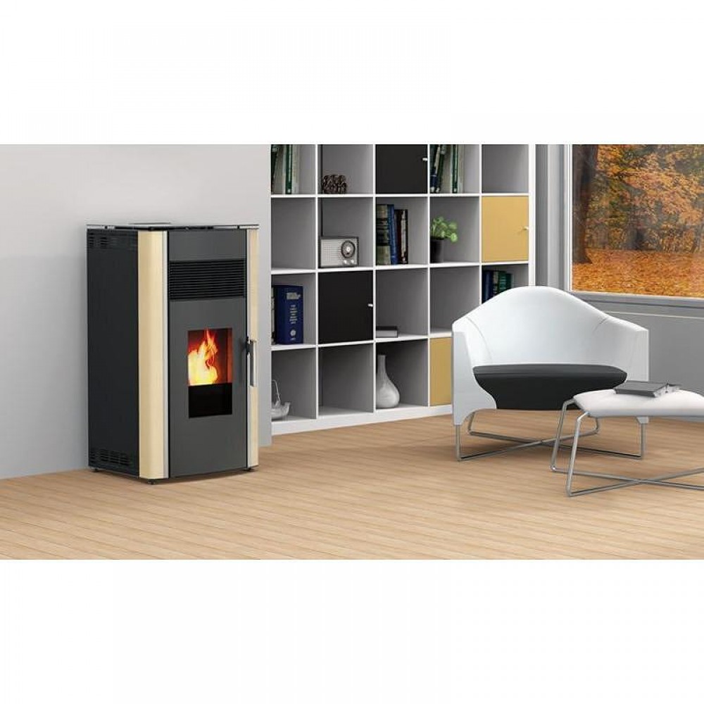 Granulu krāsns Alfa Plam Luca, Ziloņkaula, 8 kW | Granulu krāsnis gaiss | Granulu krāsnis |