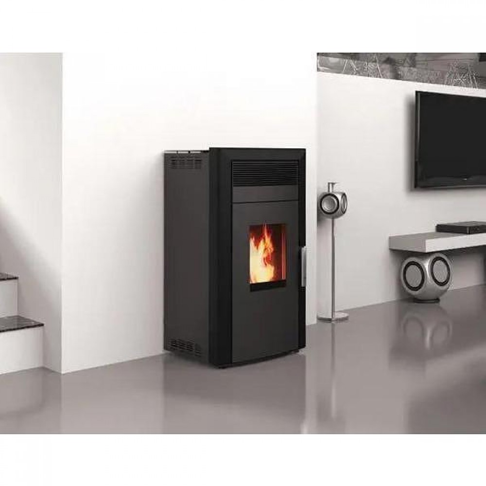 Centrālapkures granulu krāsns Alfa Plam Commo 15, Melns, 15 kW | Centrālapkures granulu krāsnis | Granulu krāsnis |