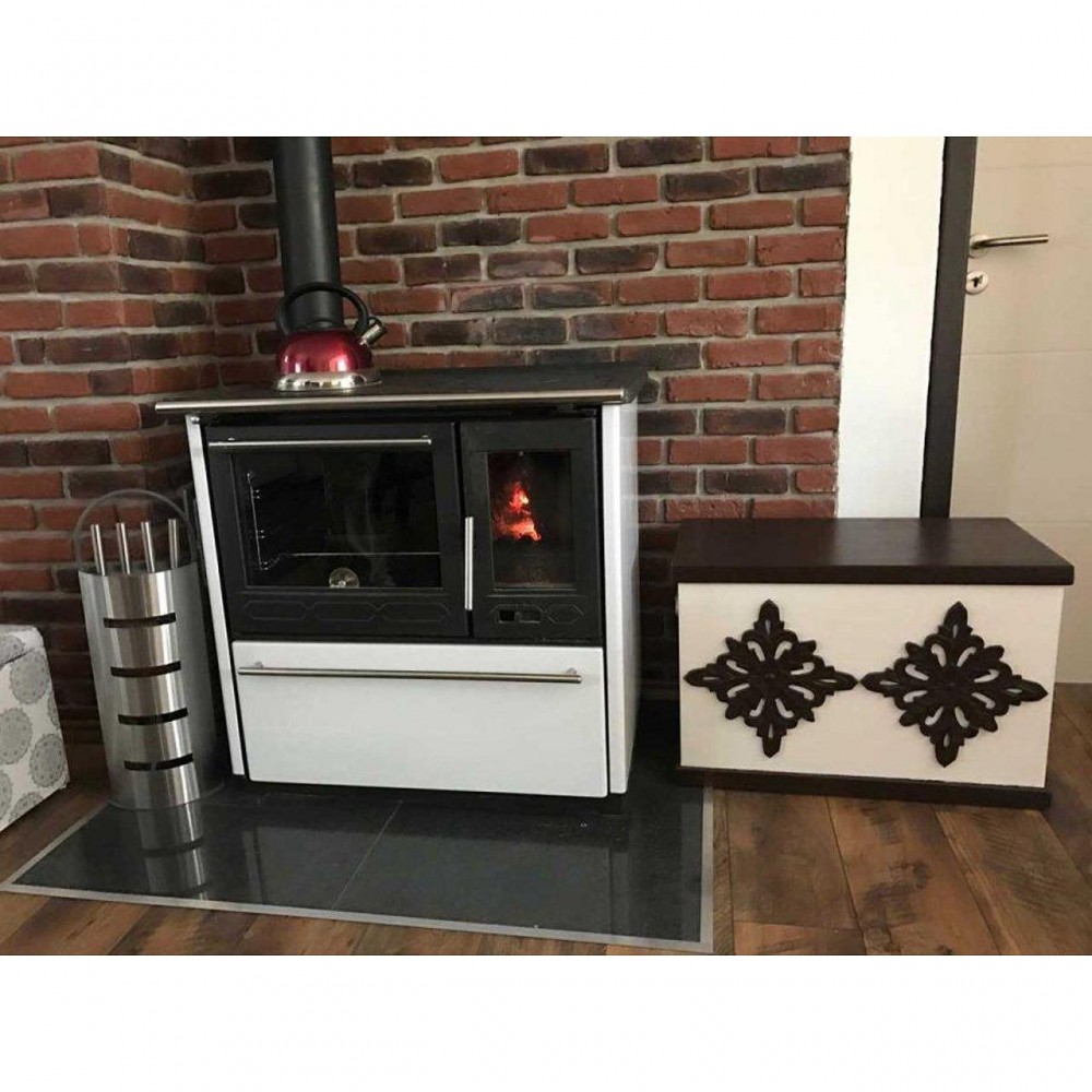 Malkas plīts Plamen 850 Glas N, 8kW | Malkas krāsnis ar cepeškrāsni | Malkas krāsnis |