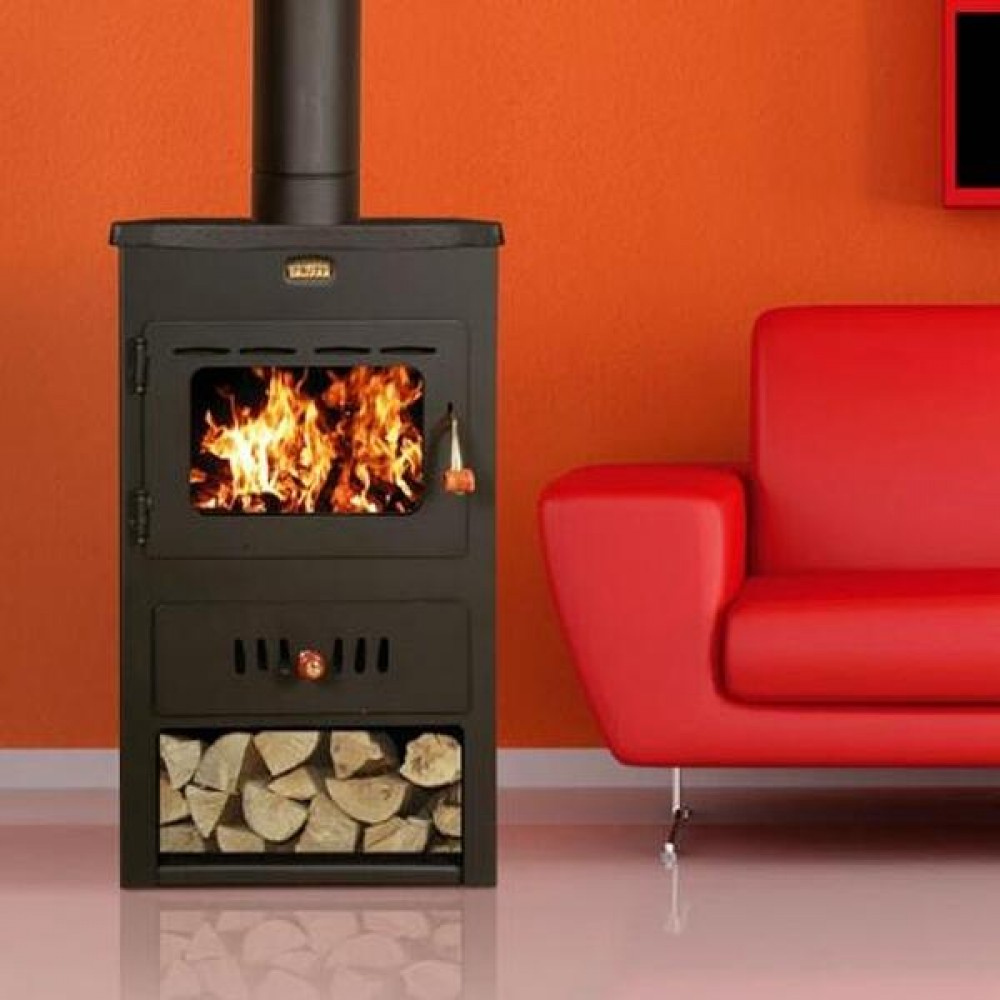 Malkas krāsns ar centrālapkuri Prity K2 CP W10 ar čuguna augša, 13.3kW | Malkas krāsnis ar centrālapkuri | Malkas krāsnis |