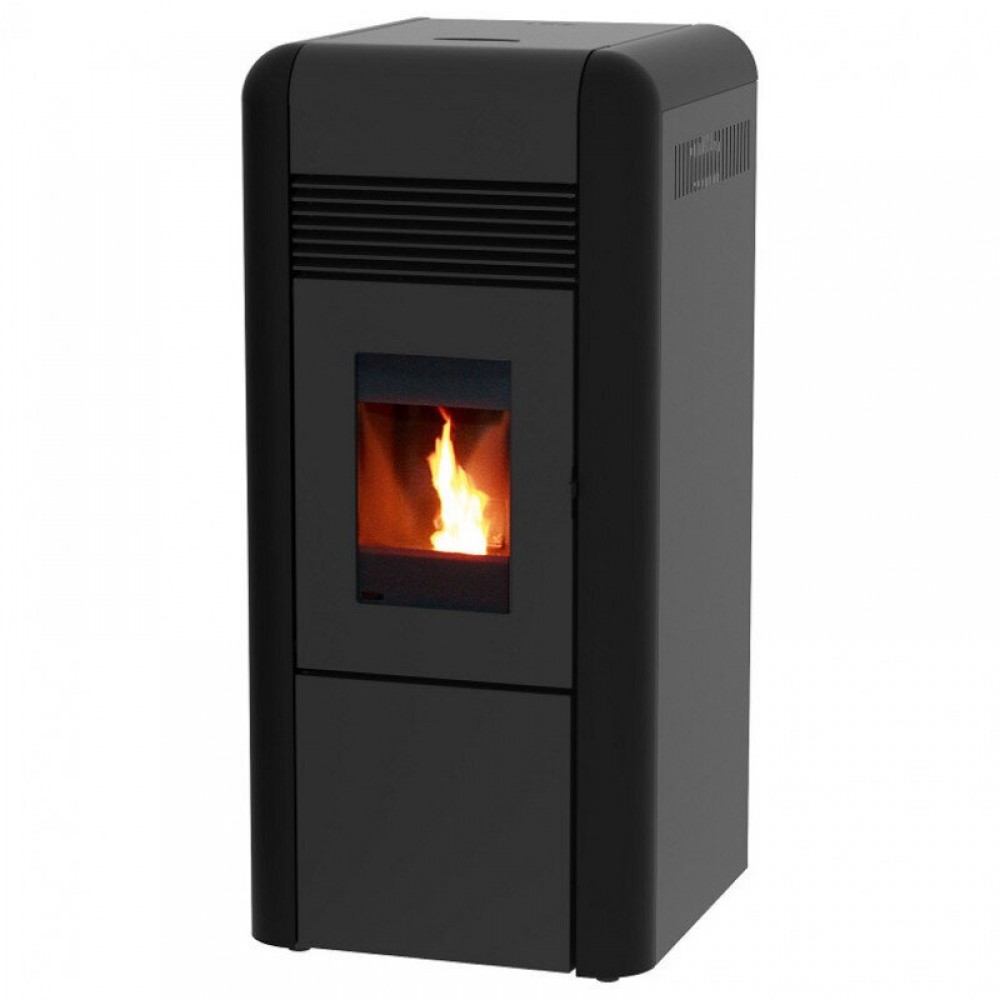 Centrālapkures granulu krāsns Alfa Plam Dino, Melns, 17 kW | Centrālapkures granulu krāsnis | Granulu krāsnis |