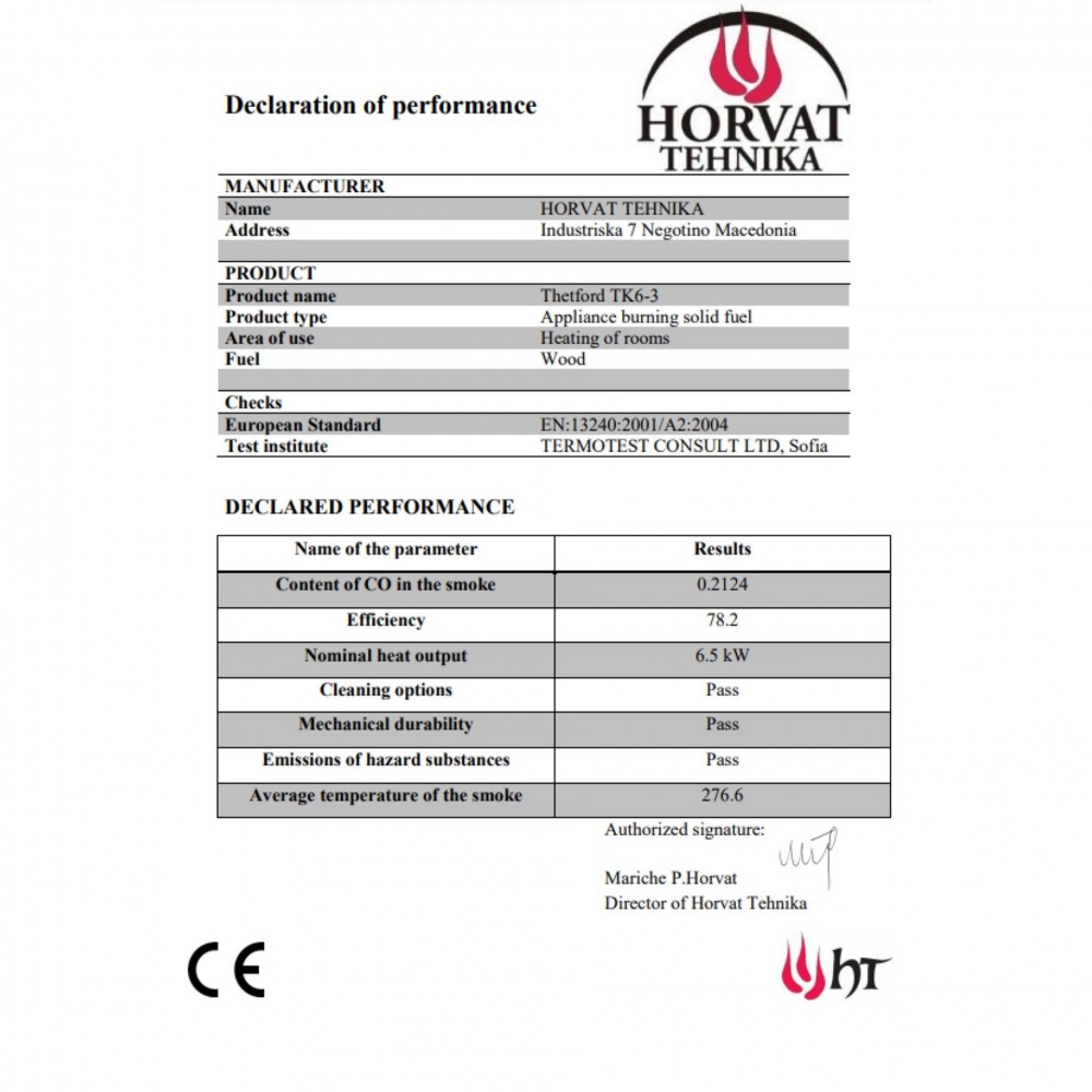 Malkas krāsns Horvat Thetford TK6-3 Oliivzaļš, 6.5 kW | Malkas krāsnis gaiss | Malkas krāsnis |
