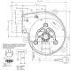 Dūmu nosūcējs granulu kamīniem Eco Spar, Nordica Extraflame, Palazzetti, Piazzetta, Sideros, Palladio un citiem ventilators 160m³/h 50W 300Pa | Ventilatori un pūtēji granulu krāsnīm | Granulu krāsns rezerves daļas |