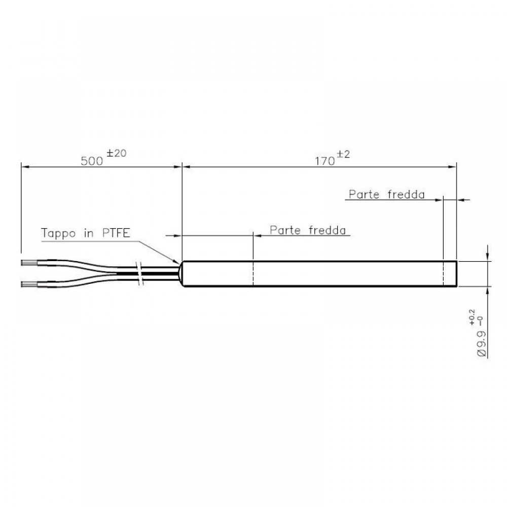 Aizdedze granulu krāsnīm, kopējais garums 170mm, 300W | Aizdedzes granulu krāsnīm | Granulu krāsns rezerves daļas |