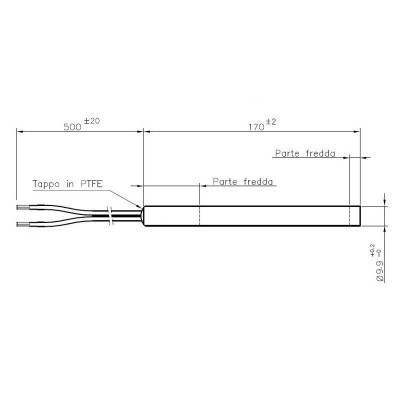 Aizdedze granulu krāsnīm MCZ, Palazzetti, Thermorossi, Edilkamin, Nordica Extraflame, Eva Calor, Klover un citi, kopējais garums 170mm, 300W - Granulu krāsns rezerves daļas