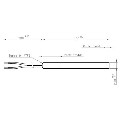 Aizdedze granulu krāsnīm La Nordica, Bestove, Pasian un citām, kopējais garums 155mm, 280W - Granulu krāsns rezerves daļas