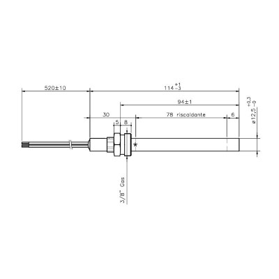 Aizdedze granulu krāsnīm Ecoteck, Ravelli un citām, kopējais garums 114mm, 250W - Preču salīdzināšana