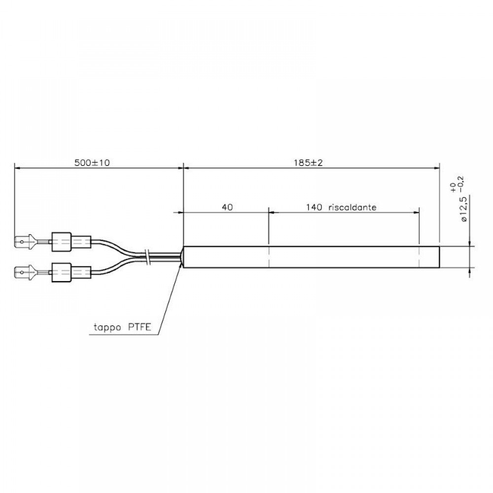 Aizdedze granulu krāsnīm La Nordica un citām, kopējais garums 185mm, 400W | Aizdedzes granulu krāsnīm | Granulu krāsns rezerves daļas |