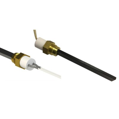 Aizdedze ar melnu kvarca kristālu granulu krāsnīm Karmek One, La Nordica un citām, kopējais garums 126mm, 300W - Granulu krāsns rezerves daļas
