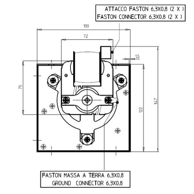 Tangenciālais ventilators granulu kamīniem Sideros un citi, ar Ø80 mm, plūsma 305 m³/h - Granulu krāsns rezerves daļas