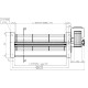 Tangenciālais ventilators ar Ø80 mm, plūsma 305 m³/h | Ventilatori un pūtēji | Granulu krāsns daļas |