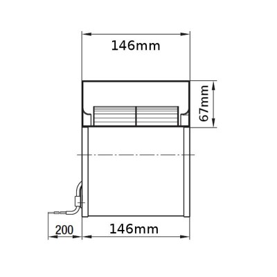 Centrbēdzes ventilators EBM granulu krāsnīm Caminetti Montegrappa, Ecoteck, MCZ, Palazzetti, Ravelli, Royal un citām, plūsma 265 m³/h - Granulu krāsns rezerves daļas