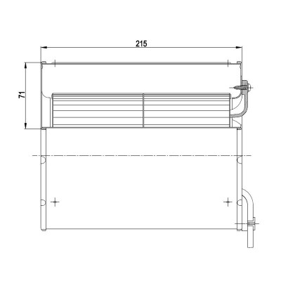 Centrbēdzes ventilators EBM granulu krāsnīm Clam un citām, plūsma 640 m³/h - Ventilatori un pūtēji granulu krāsnīm
